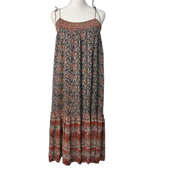 Ulla Johnson Imane Sun Dress Spaghetti Strap Floral Size 2 SIlk Flowy Boho Indie - Picture 2 of 12